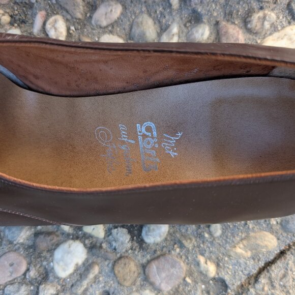 Vintage Shoes Brown Flats Pointy toe German Görtz Womens 10.5 - Picture 2 of 8